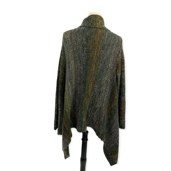 89th & Madison Green Ombré Knit Open Front Cardigan Sweater Size Large - Picture 4 of 4